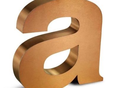 SS Gold Letters (Titanium Finish)